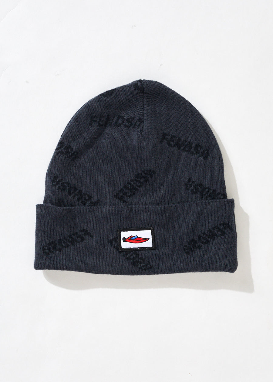 AFENDS FENDSA RECYCLED BEANIE CHARCOAL