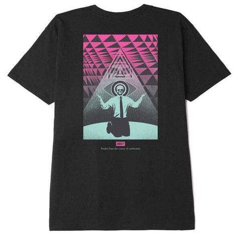 OBEY CONFORMITY TRANCE TEE BLACK