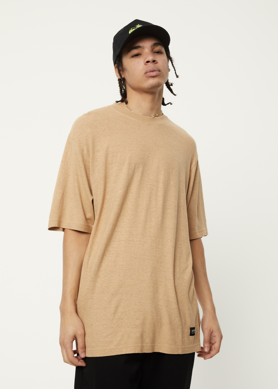 Afends Classic Hemp Retro Tee Tan