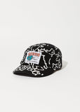 Afends Recycled Five Panel Cap Black