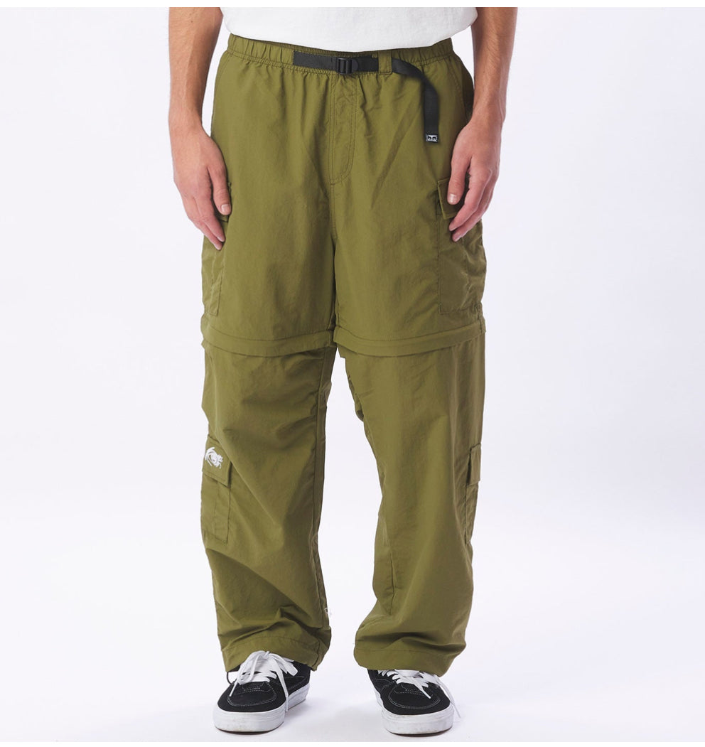 Obey Rapture Zip Off Cargo Pant Filed Green