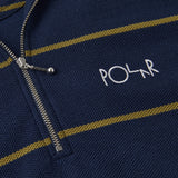 POLAR STRIPE ZIP NECK SWEATER RICH NAVY