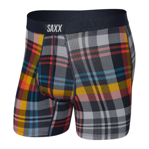 SAXX Ultra Boxer Brief Fly Free Fall Multi Plaid