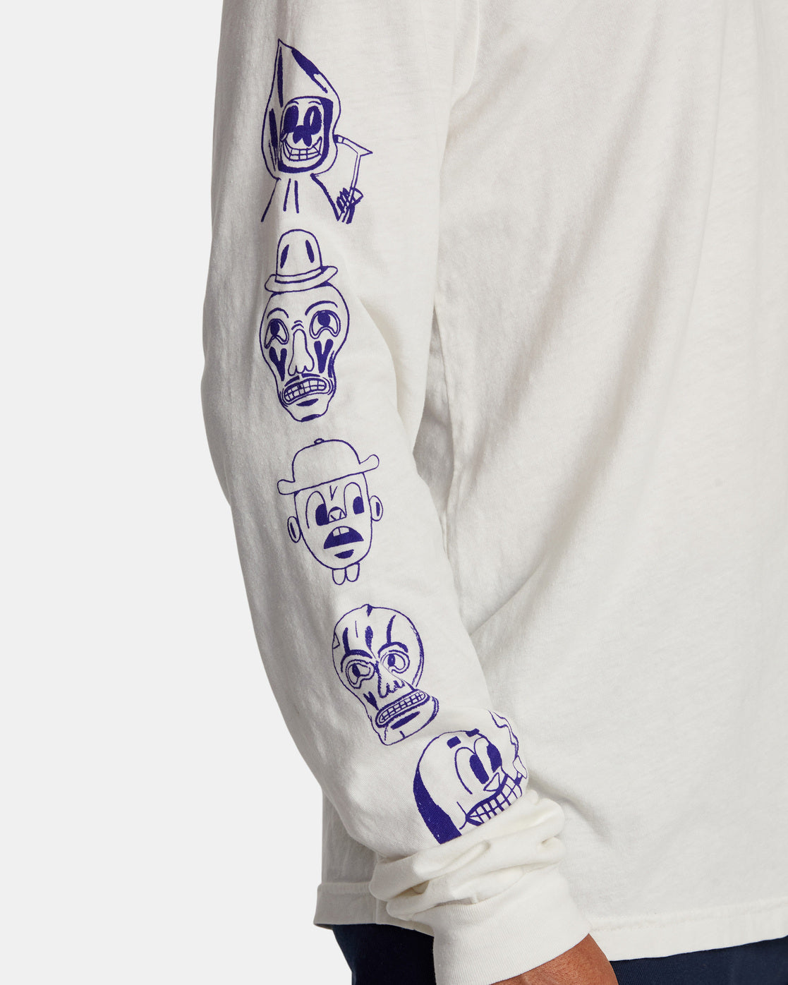 Rvca Dmote Gang LS Tee Antique White
