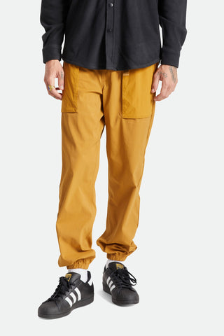 BRIXTON JUPITER SERVICE X ELASTIC WAISTBAND PANT MEDIAL BRONZE