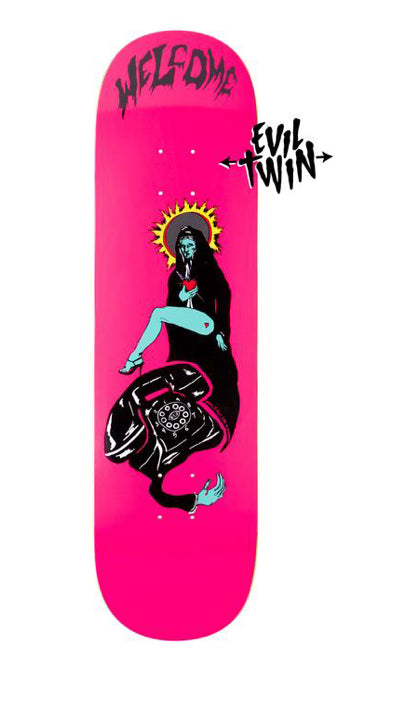 WELCOME CALL MARY ON EVIL TWIN - HOT PINK - 8.5" **comes w free grip**