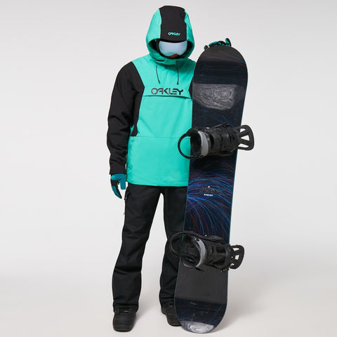 OAKLEY TNP INSULATED ANORAK BLACKOUT/LIGHT EMERALD