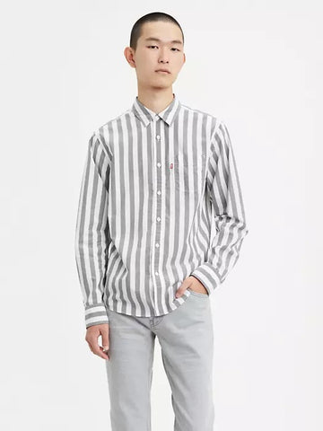 LEVIS SUNSET 1 POCKET ACHILLES FORGED IRON GREY STRIPE