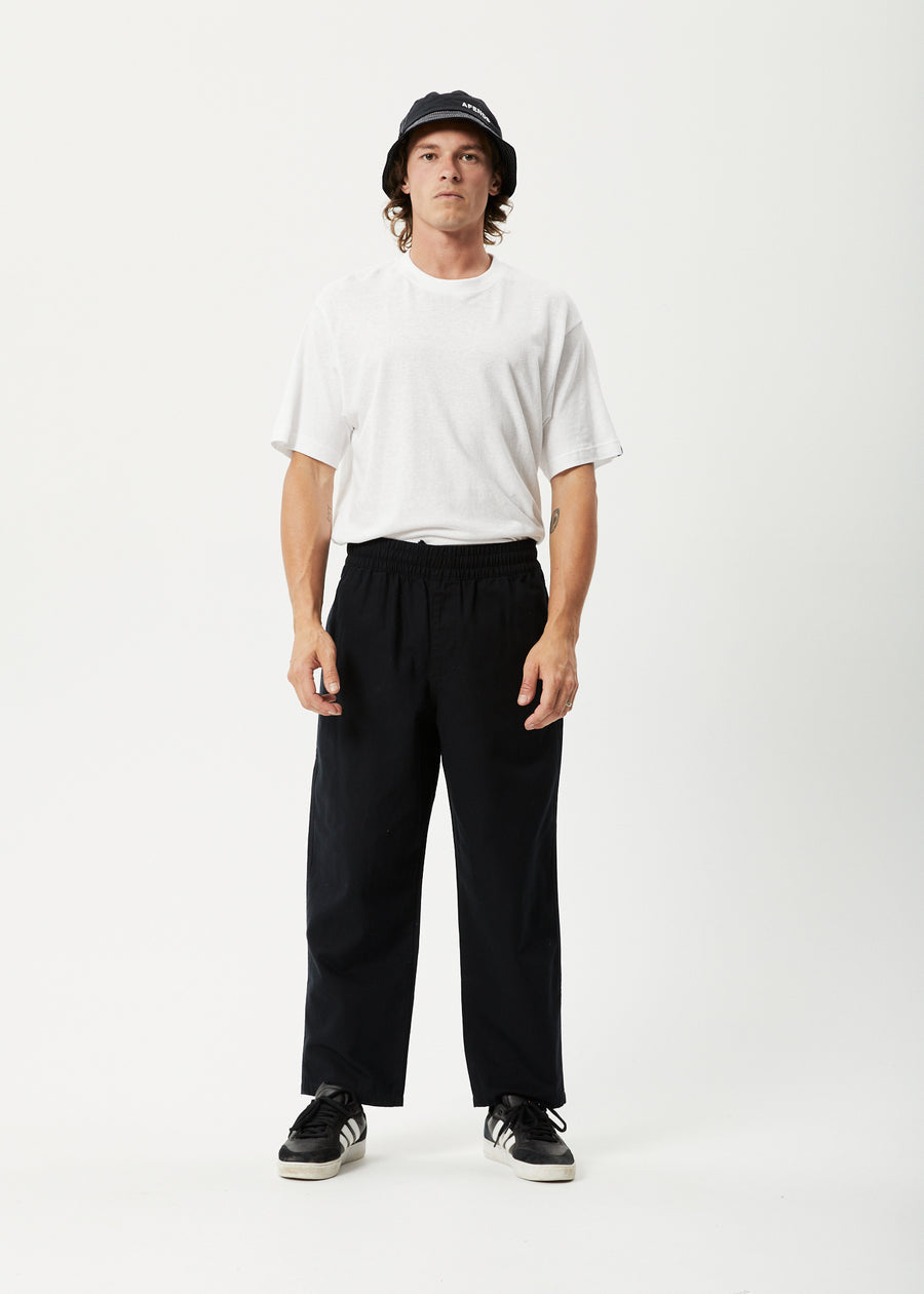 Afends Recycled Elastic Waist Pant Black