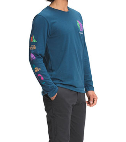 THE NORTH FACE SEASONAL FOUNDATION LONGSLEEVE TEE MONTEREY BLUE