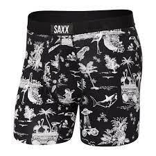 Saxx Ultra Boxer Brief Fly Black Astro Surf And Turf