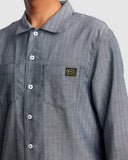 RVCA DAY SHIFT LS MOODY BLUE