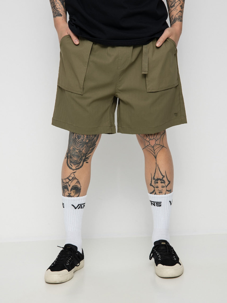 BRIXTON JUPITER SERVICE X SHORT MILITARY OLIVE/MERMAID