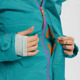 BURTON W JET SET JACKET GREEN-BLUE SPACE DYE