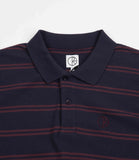 Polar Stripe Polo LS Shirt Navy/Plum