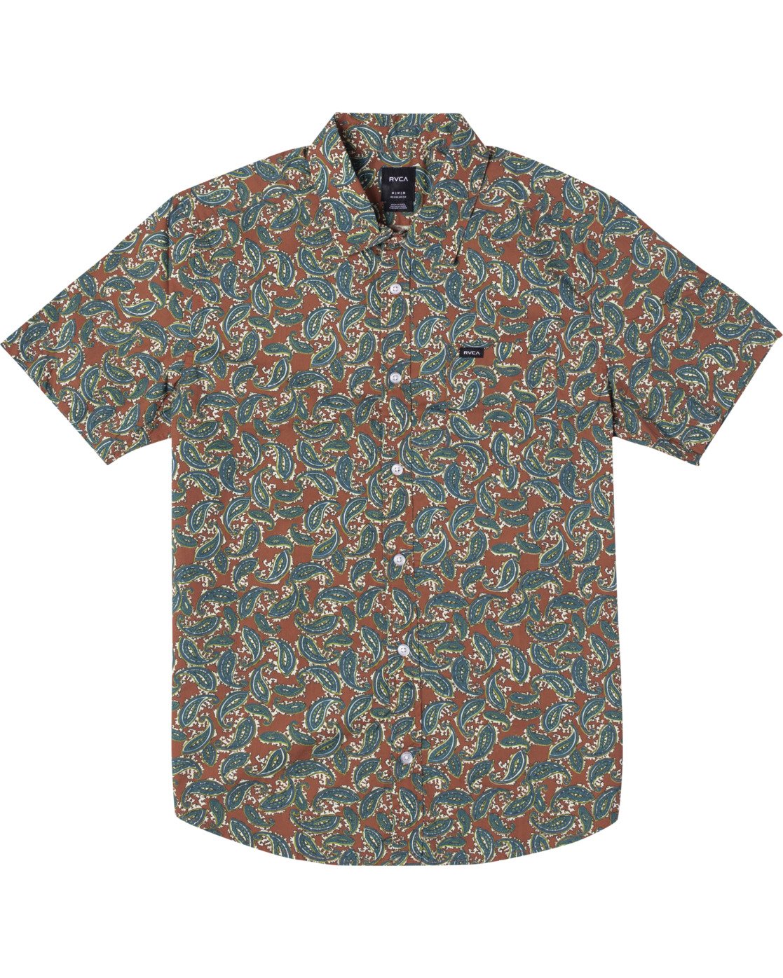 RVCA MIND FLOWER PAISLEY SS CLAY