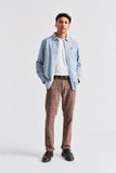 BRIXTON CHARTER OXFORD LONG SLEEVE WOVEN LIGHT BLUE CHAMBRAY