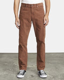 RVCA DAGGERS PIGMENT CORD CHOCOLATE BROWN