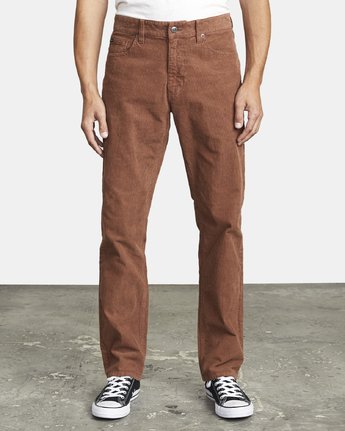 RVCA DAGGERS PIGMENT CORD CHOCOLATE BROWN