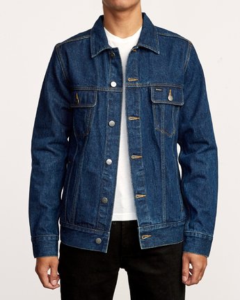 RVCA DAGGERS DENIM JACKET RAW BLUE