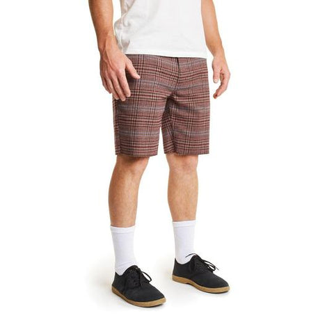 BRIXTON TOIL 2 SHORT PLATINUM PLAID/PLUMB
