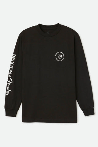 BRIXTON FENDER HIGHWAY L/S TEE BLACK